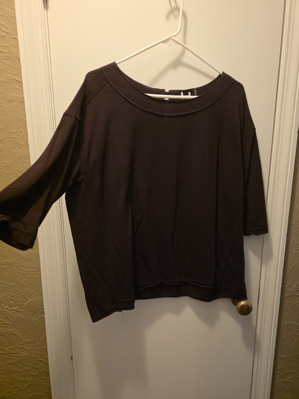 H By Bordeaux Plum Oversized Dolman Top Size Large